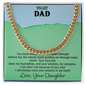 Men's Cuban Link Chain for Dad – Silver and Gold Stainless Steel Necklace, Perfect Gift for Father's Day, Birthday, or Husband from Daughter