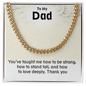 Cuban Link Chain Necklace for Dad – Silver & Gold Stainless Steel | Father's Day, Birthday, Anniversary Gift for Men