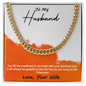 Cuban Link Necklace for Husband – Silver & 14K Gold, Unisex Couples Chain, Husband & Wife Jewelry Gift, Couples Cuban Link Necklace
