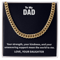 Dad Cuban Chain Necklace – Premium 14K Gold & Silver Plated, Unisex Jewelry for Father's Day, Anniversary, or Meaningful Dad Gifts