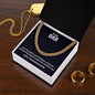 Dad Cuban Chain Necklace – Premium 14K Gold & Silver Plated, Unisex Jewelry for Father's Day, Anniversary, or Meaningful Dad Gifts