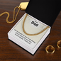 Cuban Link Chain Necklace for Dad – Silver & Gold Stainless Steel | Father's Day, Birthday, Anniversary Gift for Men