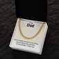 Cuban Link Chain Necklace for Dad – Silver & Gold Stainless Steel | Father's Day, Birthday, Anniversary Gift for Men