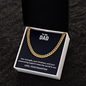 Dad Cuban Chain Necklace – Premium 14K Gold & Silver Plated, Unisex Jewelry for Father's Day, Anniversary, or Meaningful Dad Gifts