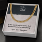 Luxury Cuban Link Necklace for Dad – Silver & Gold Chain, Heavy-Duty Stainless Steel, Perfect Gift for Father's Day, Husband, or Special Dad Moments