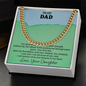 Men's Cuban Link Chain for Dad – Silver and Gold Stainless Steel Necklace, Perfect Gift for Father's Day, Birthday, or Husband from Daughter