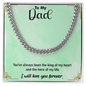 Cuban Link Chain Necklace for Men, Dad Son Brother Husband Boyfriend to My Man Gifts, Father's Day Gift, Silver Stainless Steel Graduation Birthday Gift