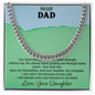 Men's Cuban Link Chain for Dad – Silver and Gold Stainless Steel Necklace, Perfect Gift for Father's Day, Birthday, or Husband from Daughter