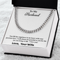 Cuban Link Necklace For Husband, Silver & 14K Yellow Gold, Couples (Husband-Wife), Unisex, Necklace, Unisex Necklace for Husband, Wife, or Couples Gift