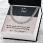 Luxury Cuban Link Necklace for Dad – Silver & Gold Chain, Heavy-Duty Stainless Steel, Perfect Gift for Father's Day, Husband, or Special Dad Moments