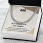 Cuban Link Chain Necklace for Dad – Silver and 14K Gold Plated, Stylish Stainless Steel Jewelry Gift for Father's Day, Birthday, Anniversary or Christmas