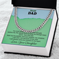 Men's Cuban Link Chain for Dad – Silver and Gold Stainless Steel Necklace, Perfect Gift for Father's Day, Birthday, or Husband from Daughter