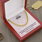 Bold Cuban Link Necklace for Dad – 14K Yellow Gold and Silver, Unisex Gift for Father, Husband, or Grandpa for Birthday, Christmas, or Father's Day