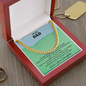Men's Cuban Link Chain for Dad – Silver and Gold Stainless Steel Necklace, Perfect Gift for Father's Day, Birthday, or Husband from Daughter