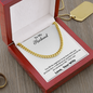 Cuban Link Necklace For Husband, Silver & 14K Yellow Gold, Couples (Husband-Wife), Unisex, Necklace, Unisex Necklace for Husband, Wife, or Couples Gift