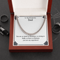 Cuban Chain Necklace Gifts For My Man Boyfriend Husband Dad Son Bracelet Gifts, Stainless Steel American Flag Watch Link Bracelet Fathers Day, Best Gift for Dad