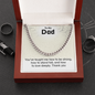 Cuban Link Chain Necklace for Dad – Silver & Gold Stainless Steel | Father's Day, Birthday, Anniversary Gift for Men