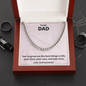 Bold Cuban Link Necklace for Dad – 14K Yellow Gold and Silver, Unisex Gift for Father, Husband, or Grandpa for Birthday, Christmas, or Father's Day