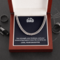 Dad Cuban Chain Necklace – Premium 14K Gold & Silver Plated, Unisex Jewelry for Father's Day, Anniversary, or Meaningful Dad Gifts