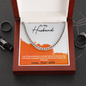 Cuban Link Necklace for Husband – Silver & 14K Gold, Unisex Couples Chain, Husband & Wife Jewelry Gift, Couples Cuban Link Necklace