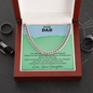 Men's Cuban Link Chain for Dad – Silver and Gold Stainless Steel Necklace, Perfect Gift for Father's Day, Birthday, or Husband from Daughter