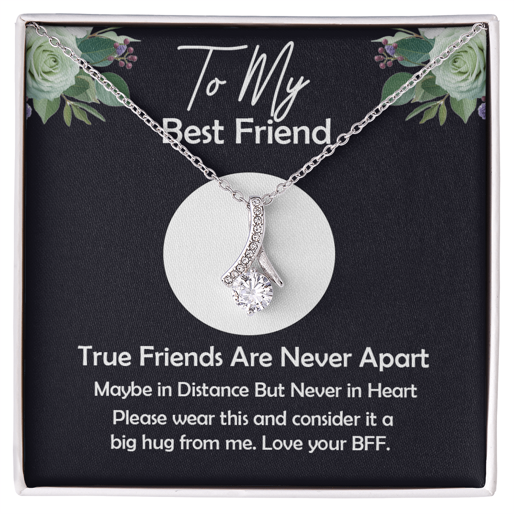 Birthday Gift for Best Friend – Alluring Beauty Necklace with Heartfelt Message Card – Thoughtful Friendship Jewelry for Her – Unique Gift for Soul Sister, BFF, or Childhood Friend