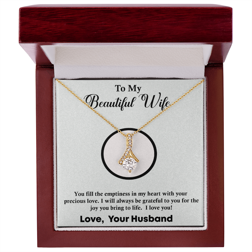 To My Wife Necklace from Husband – Soulmate Pendant Jewelry for Women – Romantic Gift for Wife or Girlfriend – Birthday, Christmas, or Valentine's Day Gift for Future Wife