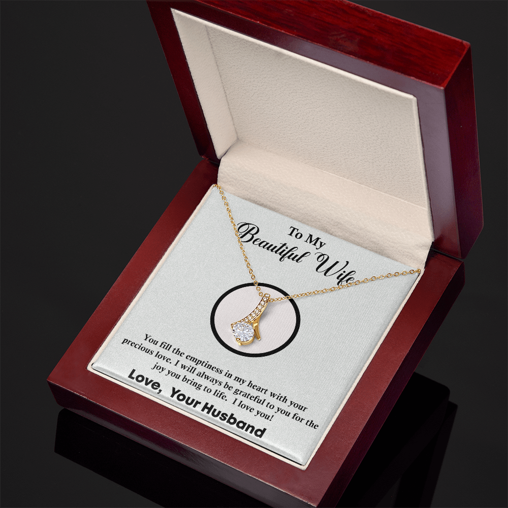 To My Wife Necklace from Husband – Soulmate Pendant Jewelry for Women – Romantic Gift for Wife or Girlfriend – Birthday, Christmas, or Valentine's Day Gift for Future Wife