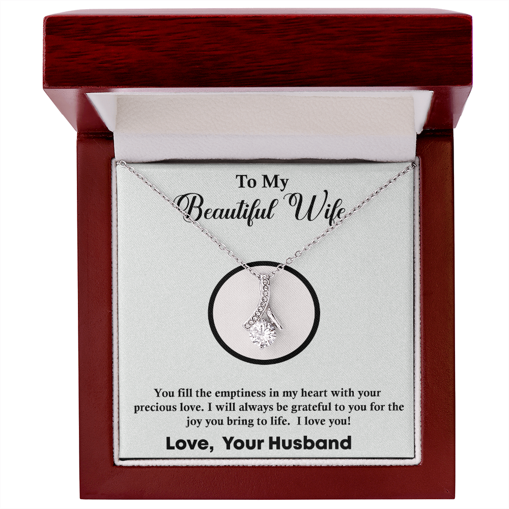 To My Wife Necklace from Husband – Soulmate Pendant Jewelry for Women – Romantic Gift for Wife or Girlfriend – Birthday, Christmas, or Valentine's Day Gift for Future Wife