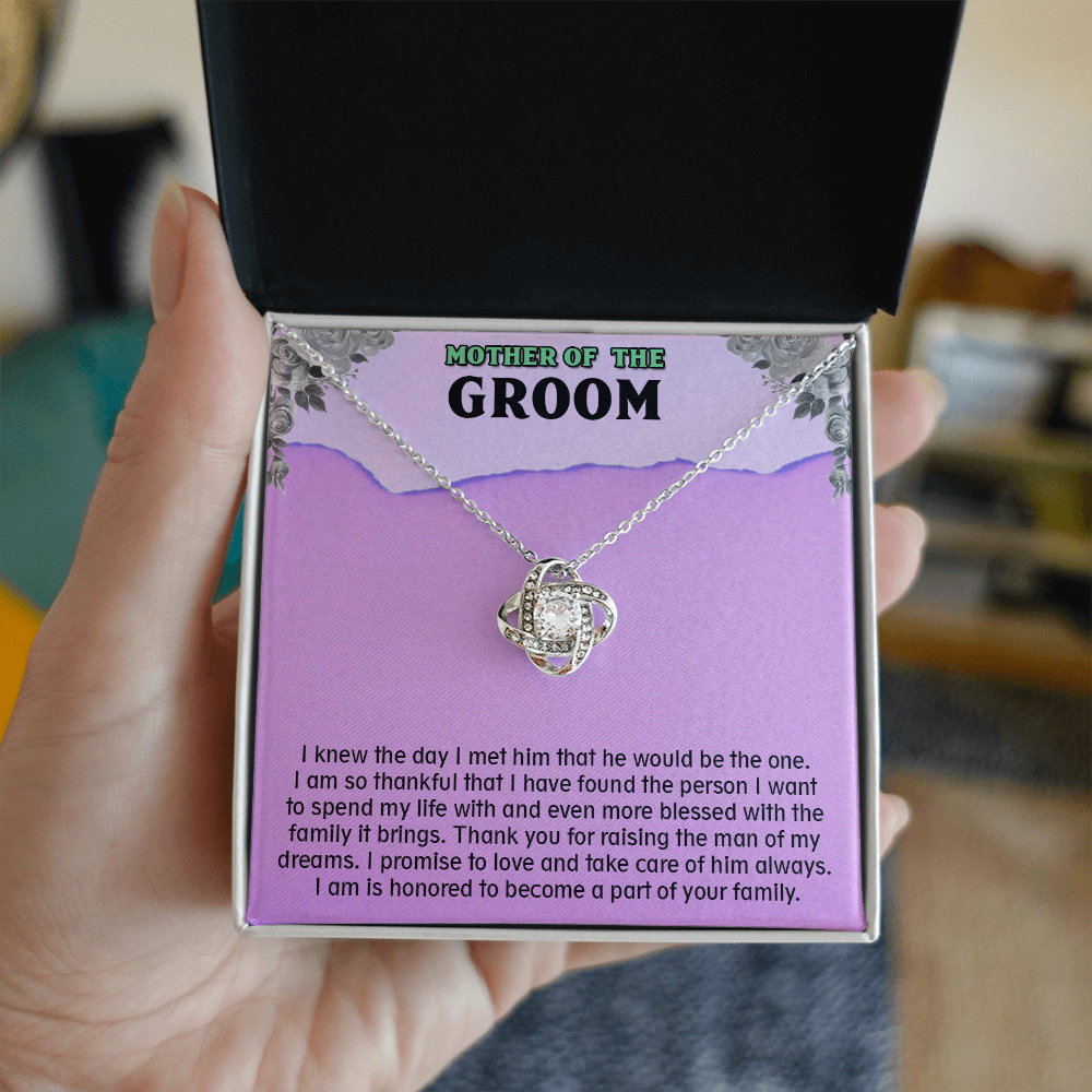Beauriful Gift For Mother of The Groom, Amazing Gift for Groom, Love Knot Necklace Gift , Wedding Gift
