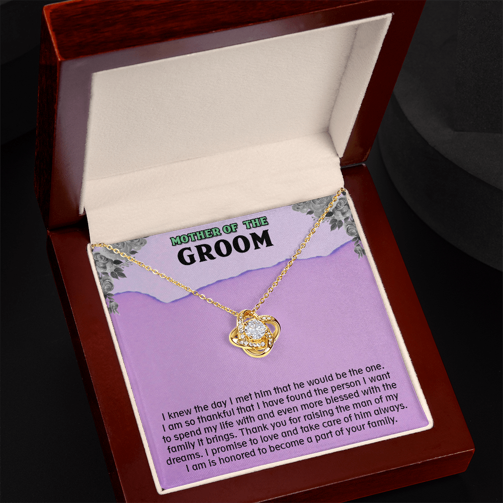 Beauriful Gift For Mother of The Groom, Amazing Gift for Groom, Love Knot Necklace Gift , Wedding Gift