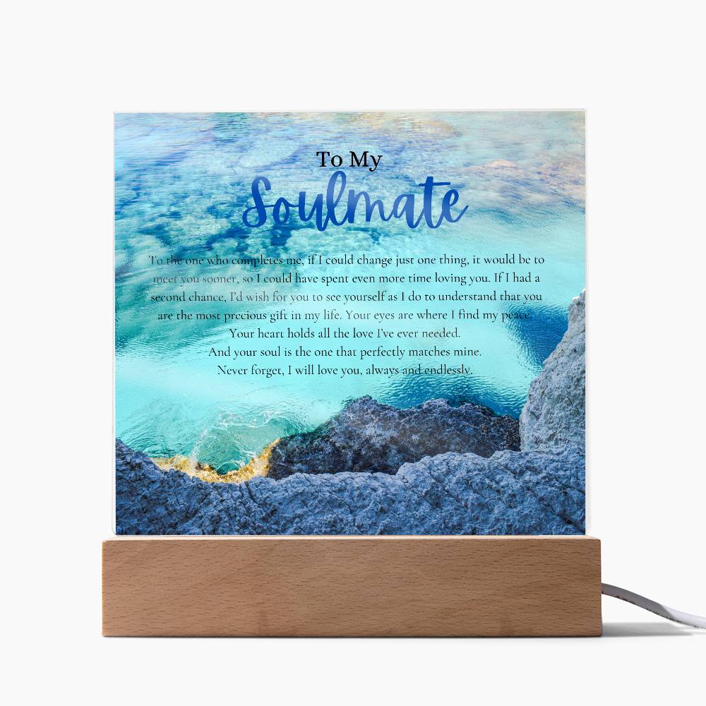 To my Soulmate - You Complete Me - Ocean Acrylic