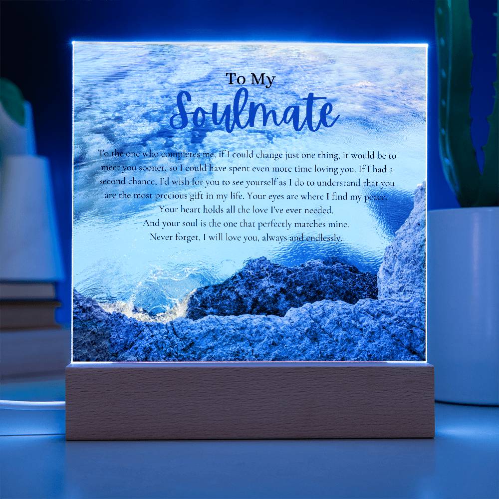 To my Soulmate - You Complete Me - Ocean Acrylic