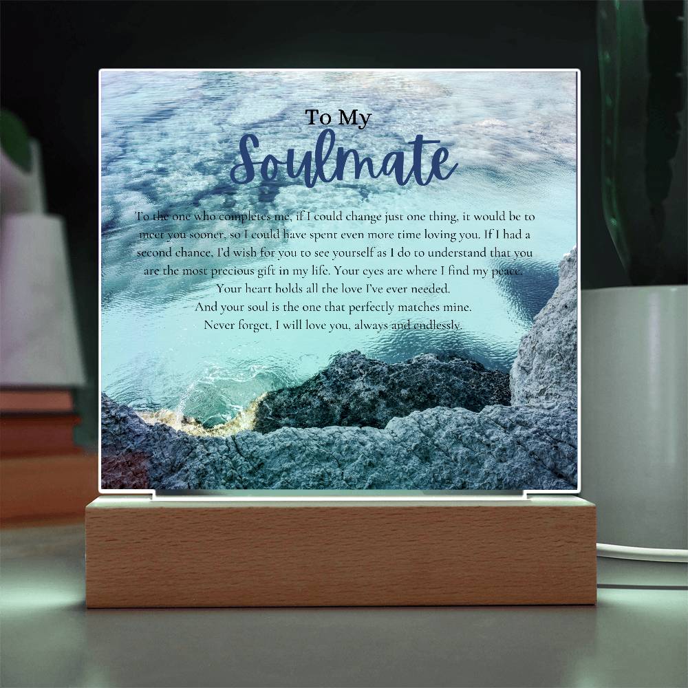 To my Soulmate - You Complete Me - Ocean Acrylic