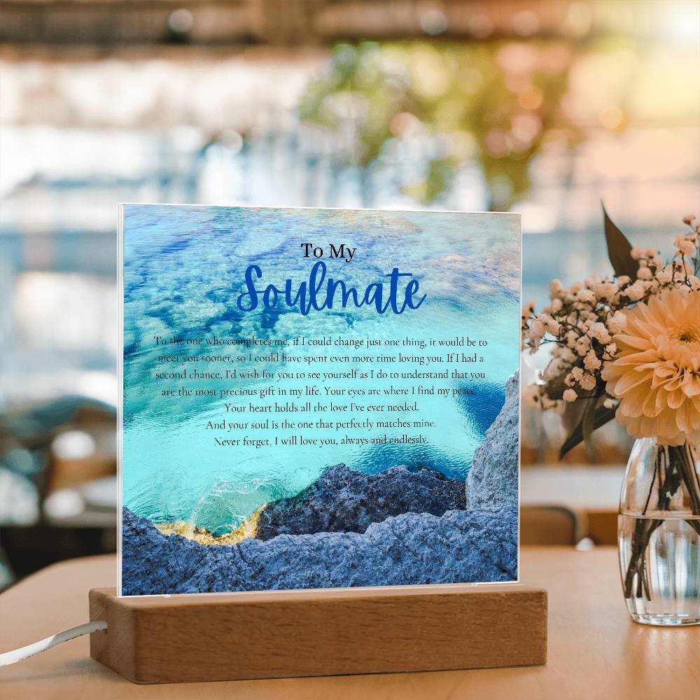 To my Soulmate - You Complete Me - Ocean Acrylic