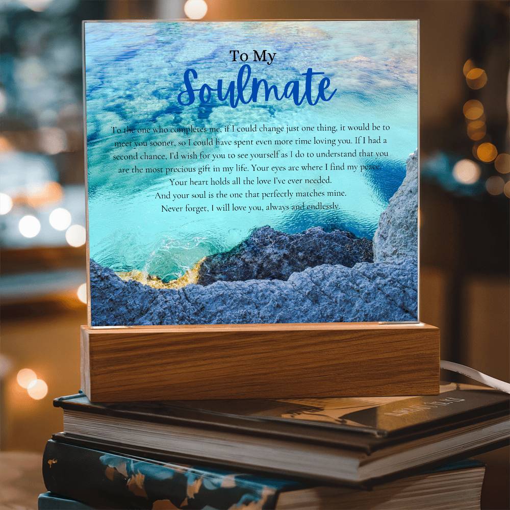 To my Soulmate - You Complete Me - Ocean Acrylic