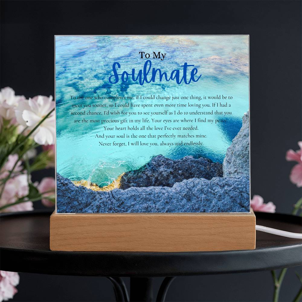 To my Soulmate - You Complete Me - Ocean Acrylic