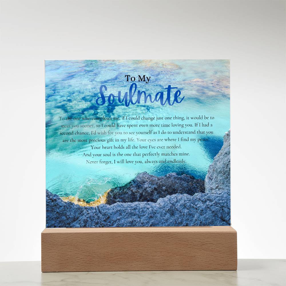To my Soulmate - You Complete Me - Ocean Acrylic