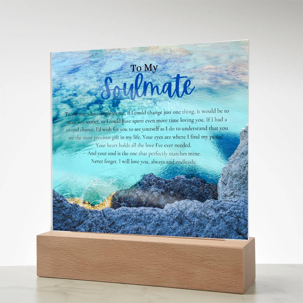 To my Soulmate - You Complete Me - Ocean Acrylic
