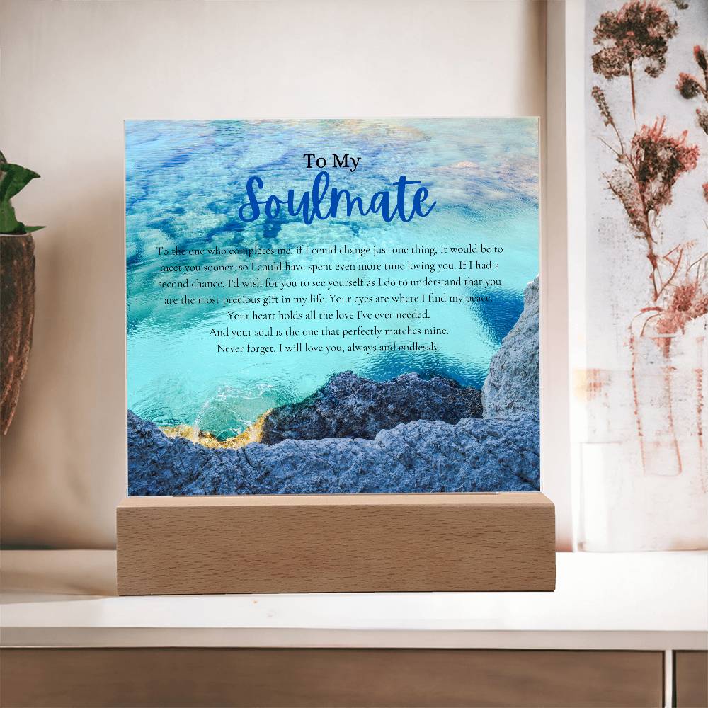 To my Soulmate - You Complete Me - Ocean Acrylic