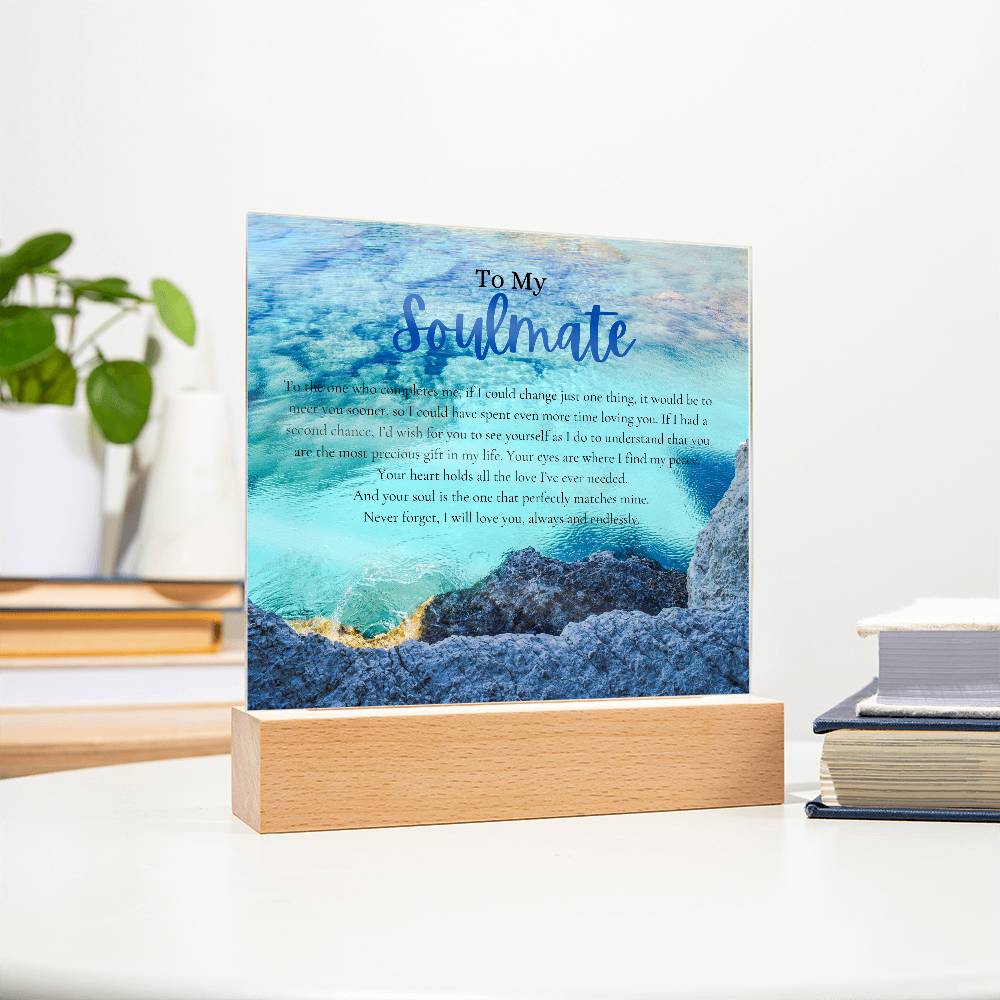 To my Soulmate - You Complete Me - Ocean Acrylic