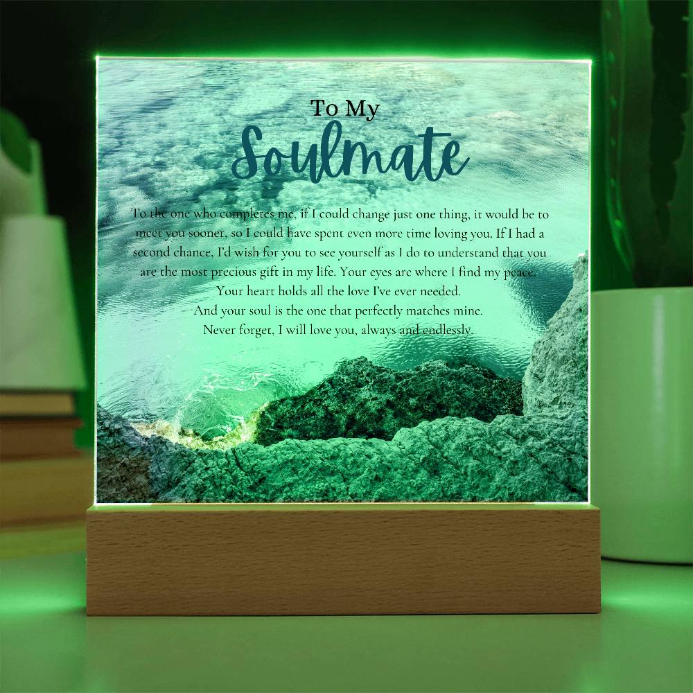 To my Soulmate - You Complete Me - Ocean Acrylic