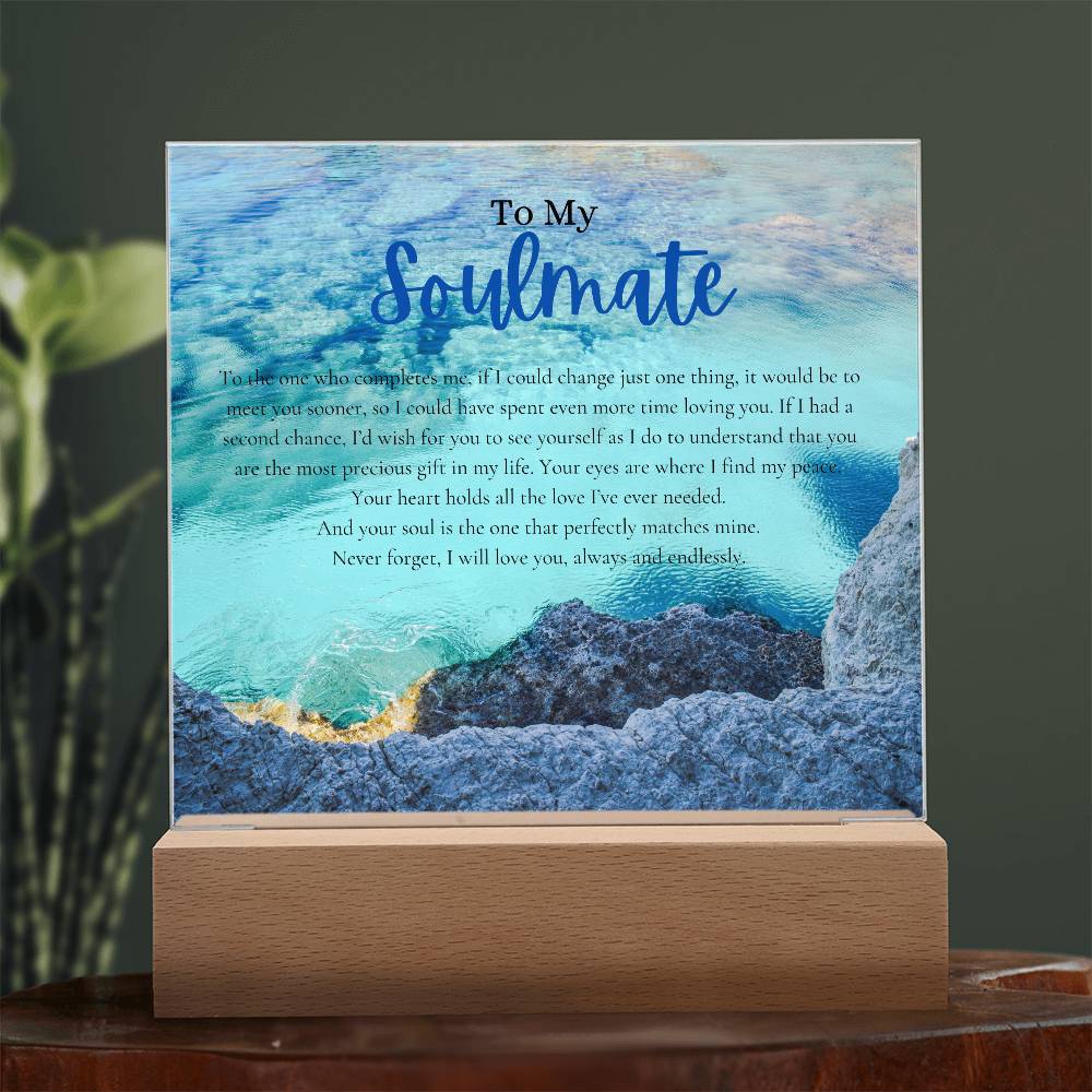 To my Soulmate - You Complete Me - Ocean Acrylic