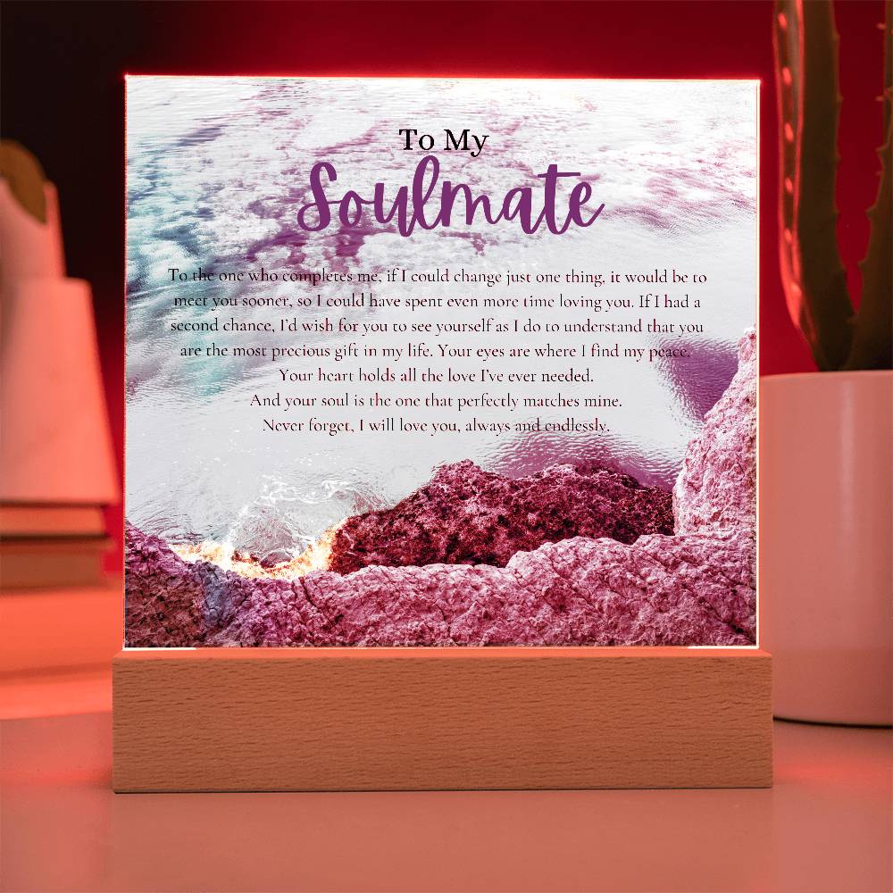 To my Soulmate - You Complete Me - Ocean Acrylic