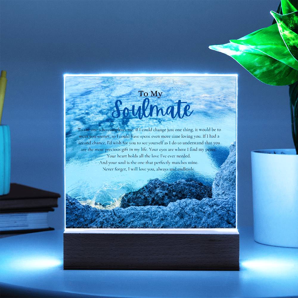 To my Soulmate - You Complete Me - Ocean Acrylic