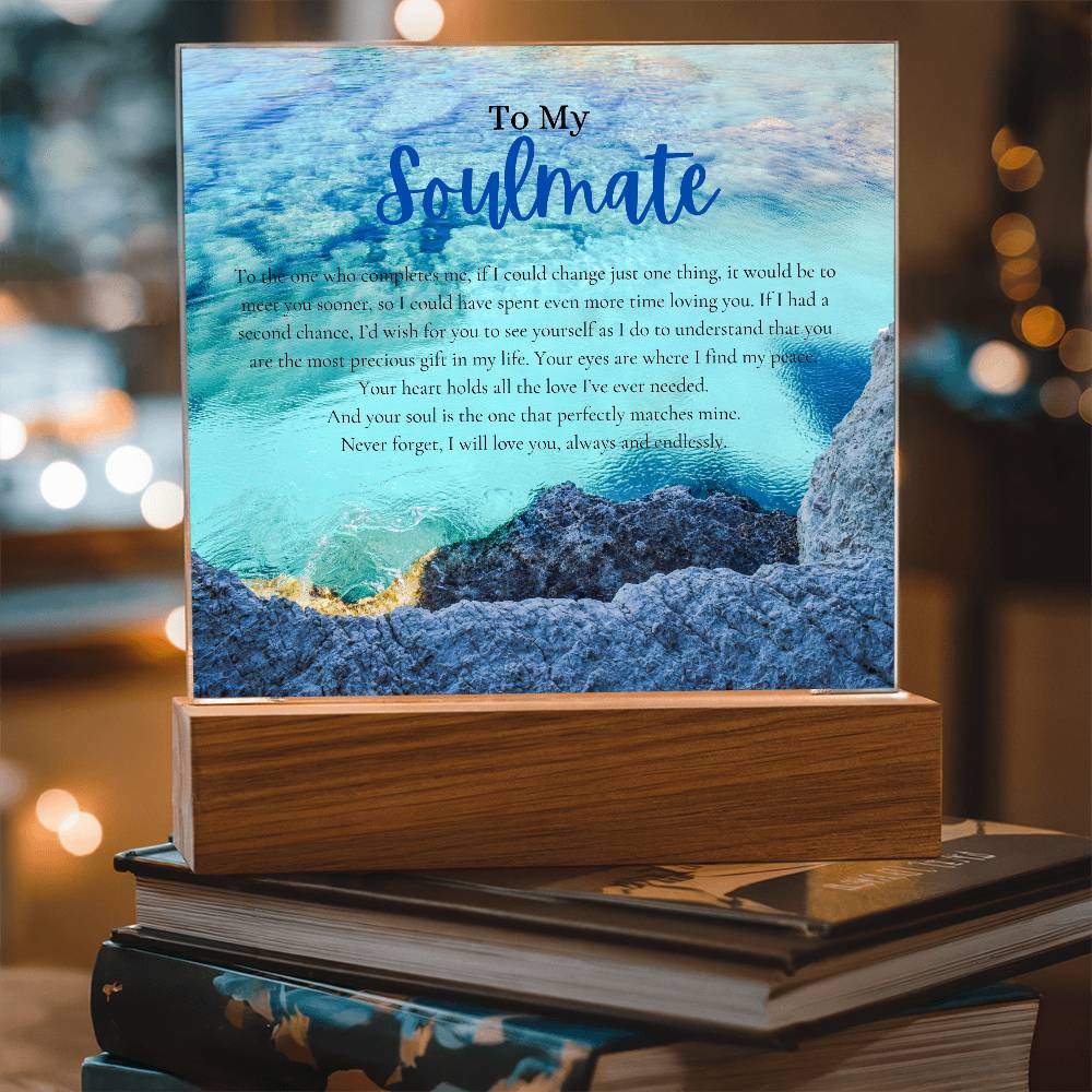 To my Soulmate - You Complete Me - Ocean Acrylic