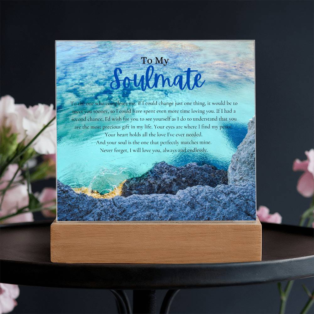To my Soulmate - You Complete Me - Ocean Acrylic