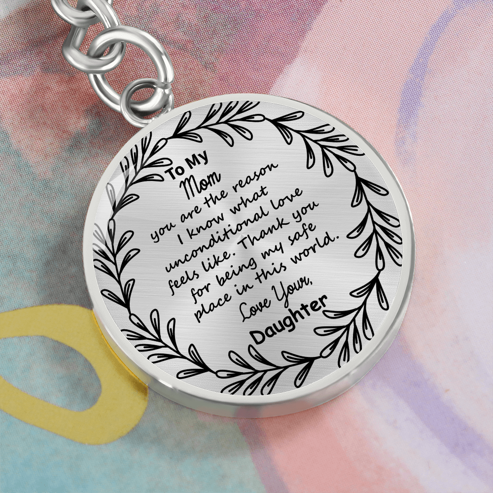 To My Mom Custom Circle Keychain – Personalized with Name & ‘Love You Always' – Thoughtful Gift for Mom's Birthday, Mother's Day or Christmas