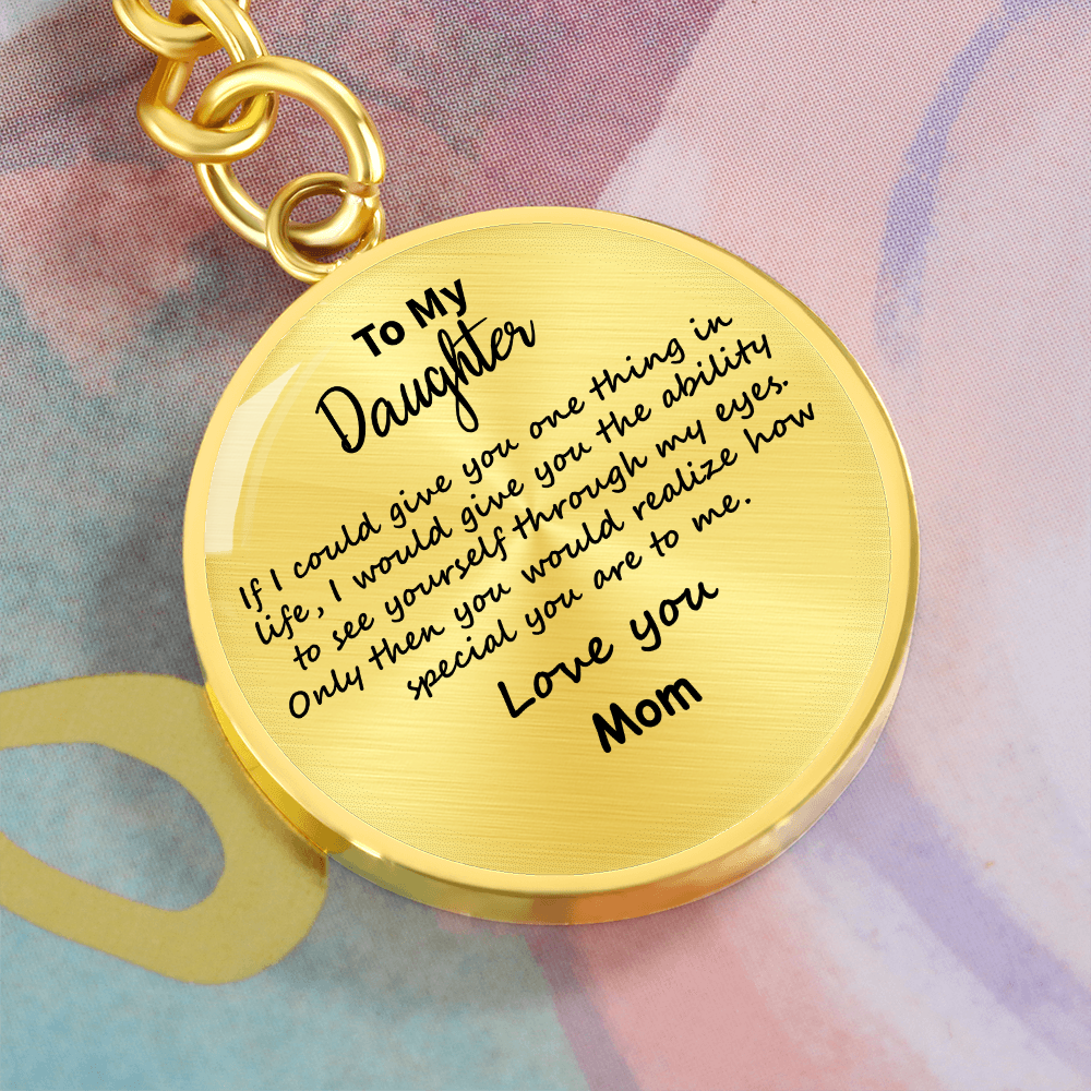 To My Daughter Gift Keychain - Initial Keychain Gifts For Birthday, Graduation, Valentine Gift, Christmas Gift