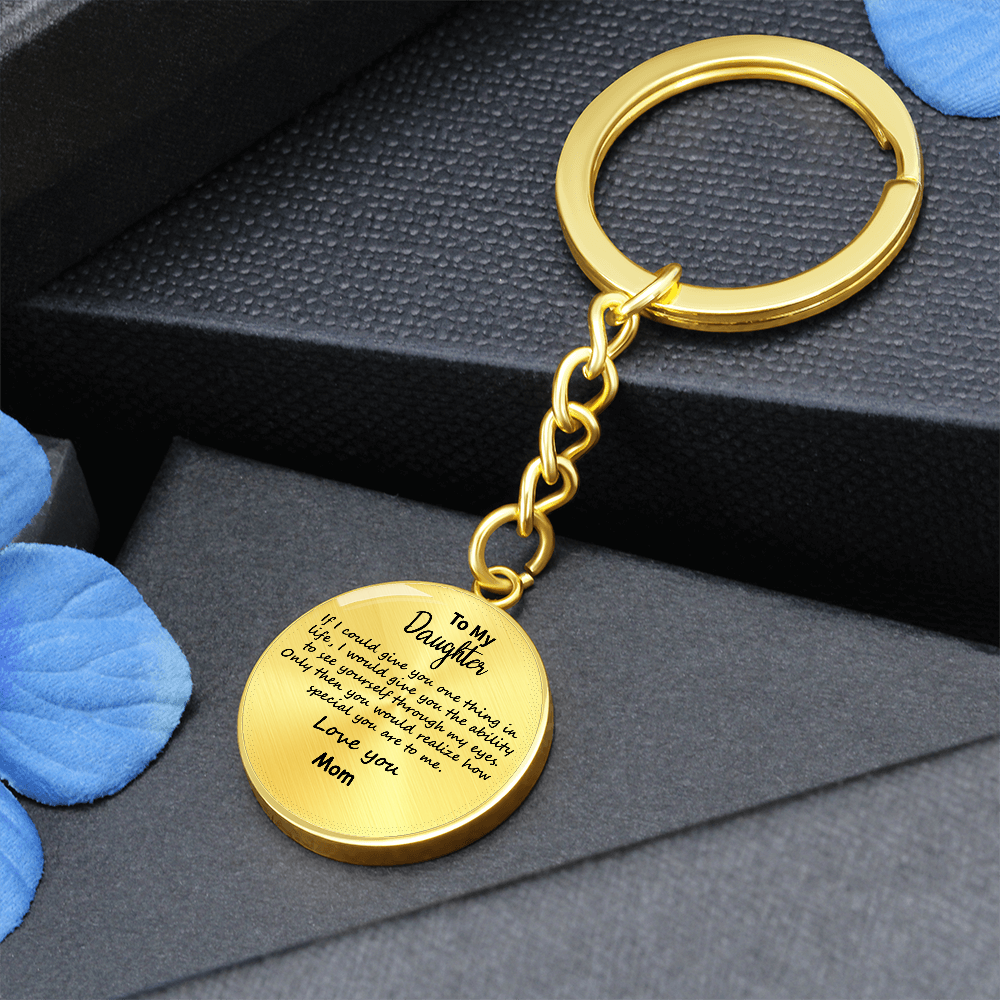To My Daughter Gift Keychain - Initial Keychain Gifts For Birthday, Graduation, Valentine Gift, Christmas Gift